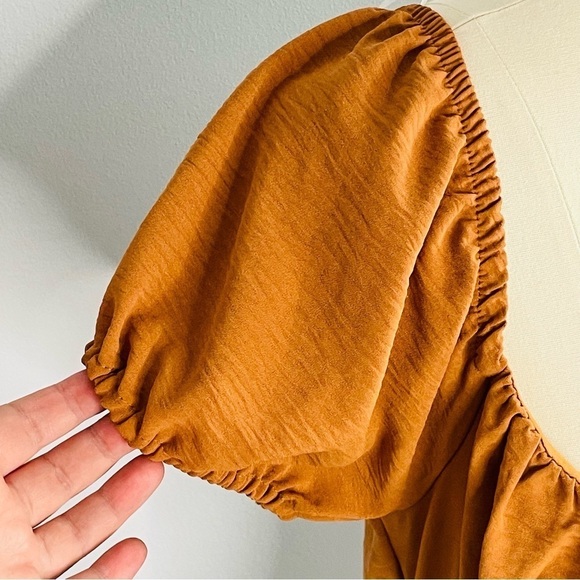 Love Tree Body-con Ruffle Hem Puff Short Sleeve Dress- Size Medium - Picture 4 of 7